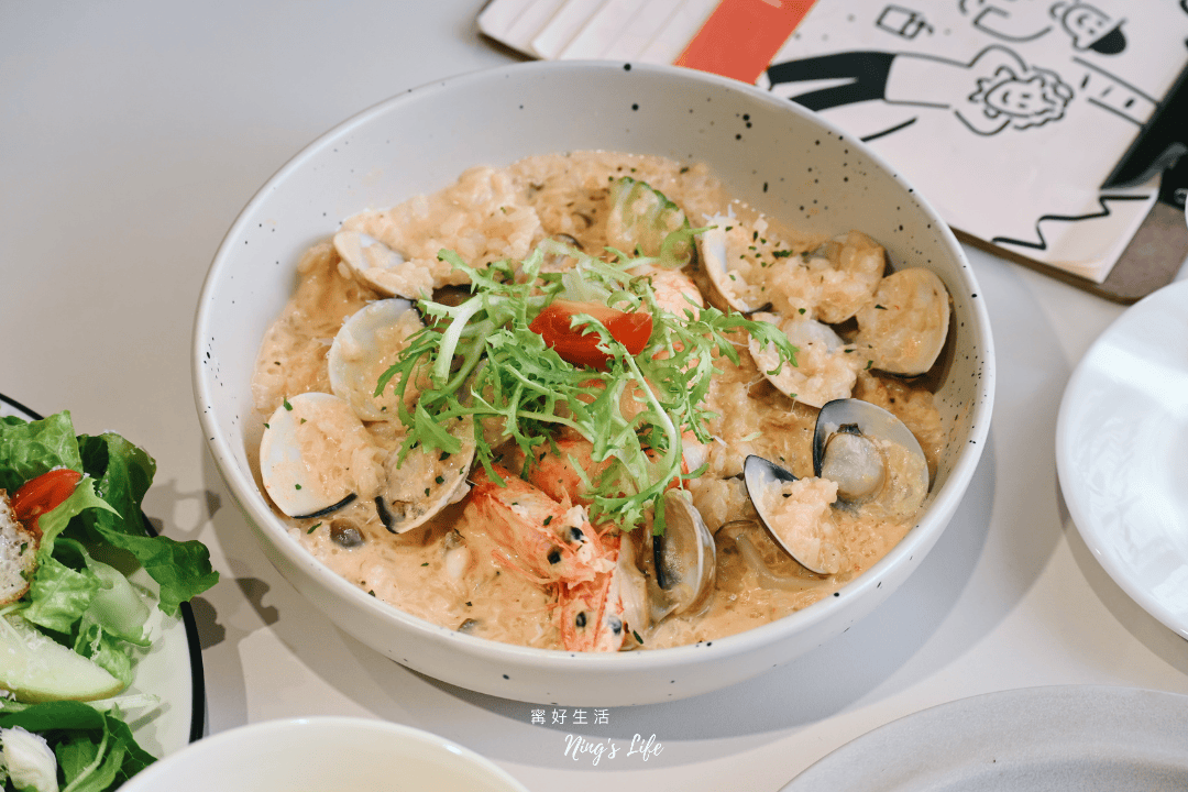嶼里｜台中LaLaport餐廳新開幕！韓系空間義大利麵、早午餐