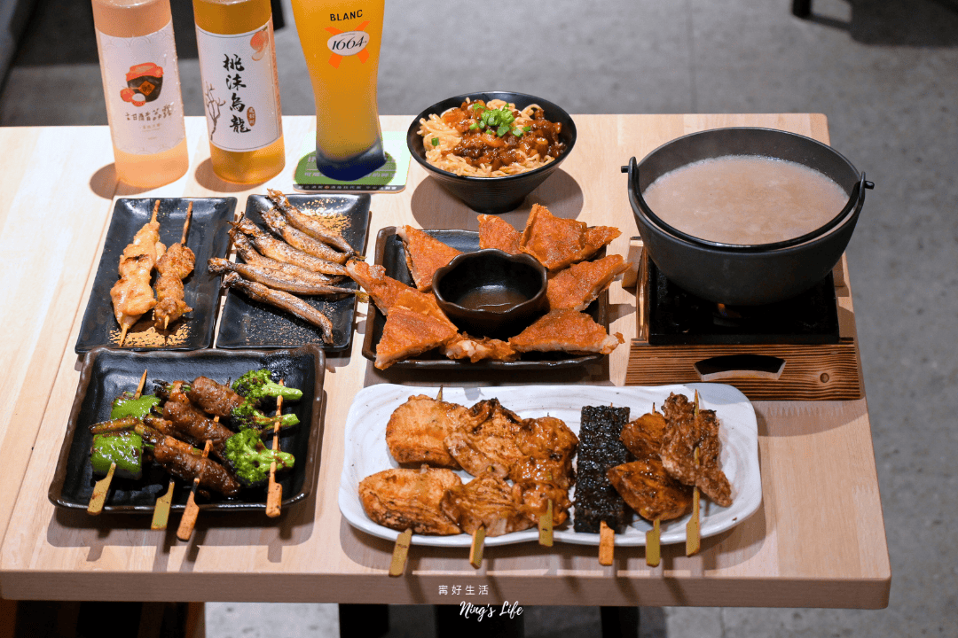台中逢甲晚餐宵夜柒息地串燒居酒屋菜單訂位@寗好生活