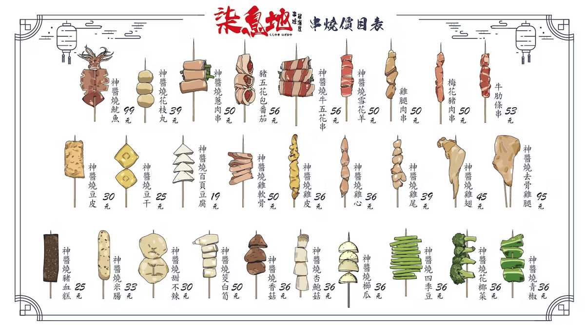台中逢甲晚餐宵夜柒息地串燒居酒屋菜單訂位@寗好生活